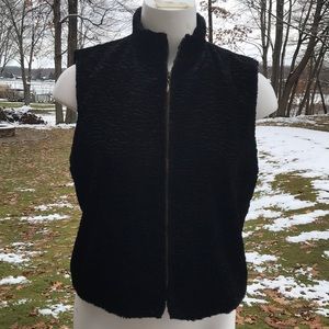 Fun Carol Anderson vintage fake fur vest L